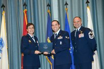 U.S. Air Force personnel at Joint Base San Antonio received their associates, bachelors, and masters degrees May 3, at a ceremony in the Fleenor Auditorium Joint Base San Antonio-Randolph. The Community College of the Air Force provides two year applied science degrees as part Air University's military education system. (U.S. Air Force photo by Benjamin Faske) (released)