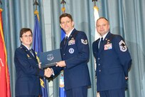 U.S. Air Force personnel at Joint Base San Antonio received their associates, bachelors, and masters degrees May 3, at a ceremony in the Fleenor Auditorium Joint Base San Antonio-Randolph. The Community College of the Air Force provides two year applied science degrees as part Air University's military education system. (U.S. Air Force photo by Benjamin Faske) (released)