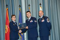 U.S. Air Force personnel at Joint Base San Antonio received their associates, bachelors, and masters degrees May 3, at a ceremony in the Fleenor Auditorium Joint Base San Antonio-Randolph. The Community College of the Air Force provides two year applied science degrees as part Air University's military education system. (U.S. Air Force photo by Benjamin Faske) (released)
