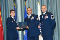 U.S. Air Force personnel at Joint Base San Antonio received their associates, bachelors, and masters degrees May 3, at a ceremony in the Fleenor Auditorium Joint Base San Antonio-Randolph. The Community College of the Air Force provides two year applied science degrees as part Air University's military education system. (U.S. Air Force photo by Benjamin Faske) (released)