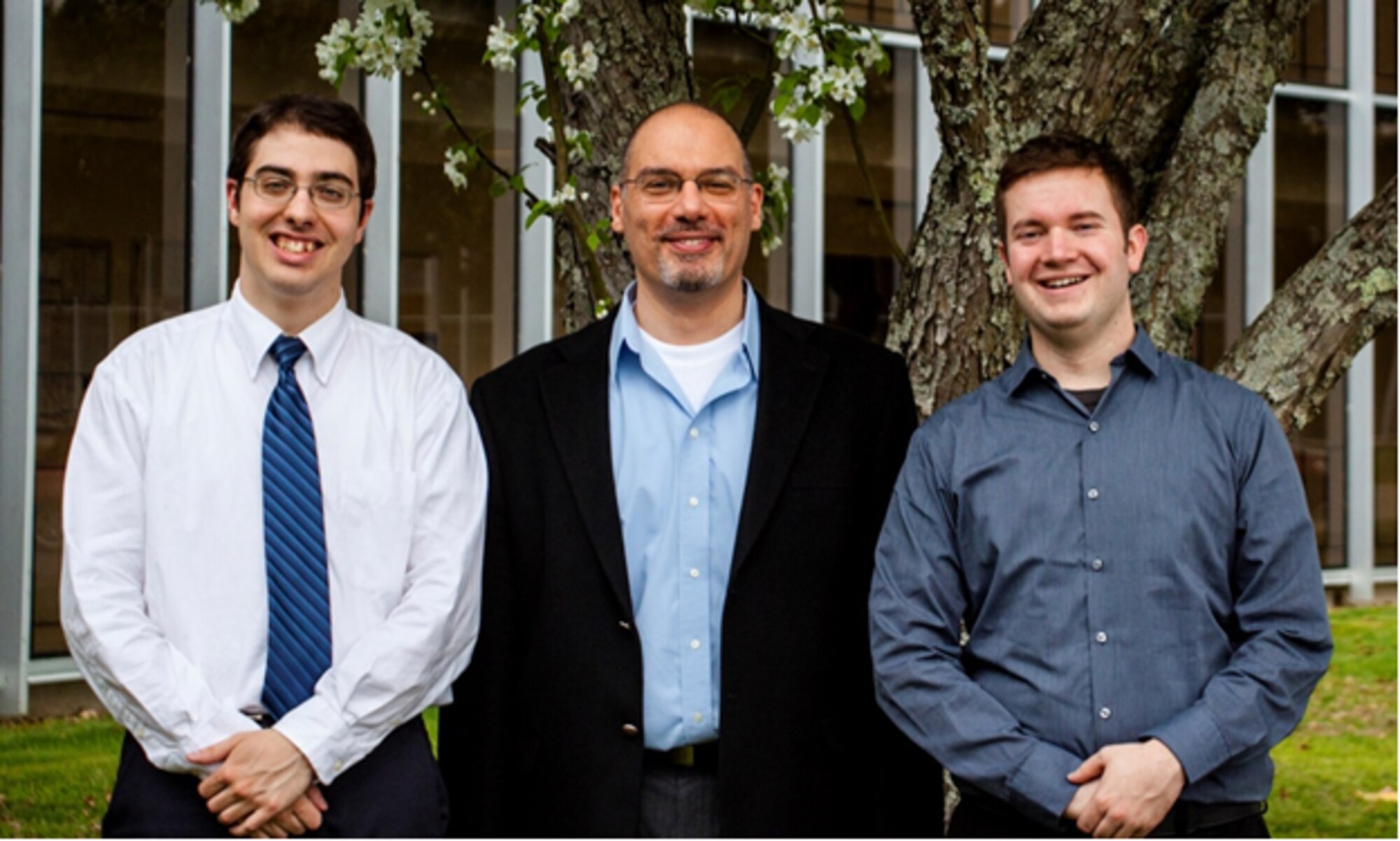 Pictured above, from left to right, are Dimitrios A. Kakavelakis, III, Dr. Joseph Majdalani, UTSI’s H.H. Arnold Chair of Excellence in Advanced Propulsion and professor of mechanical and aerospace engineering, and AEDC’s Andrew Fist. A technical paper authored by Fist and Majdalani took first place at the recent Masters Division of the 64th American Institute of Aeronautics and Astronautics [AIAA] Southeastern Regional Conference in Raleigh, N.C. A technical paper authored by Kakavelakis and Majdalani took second place in the same competition. (Photo provided)