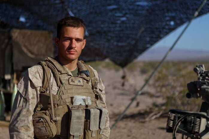 Corporal Gregory Salyer, a gunner serving with Kilo Battery, 3rd Battalion, 12th Marine Regiment, attached to 2nd Battalion, 11th Marines, spent his entire enlistment serving with the battalion as an artillery man and is nearing the end of his enlisted contract. Only months away from being honorably discharged, Salyer, a native of Independence, Ky. plans to attend college.