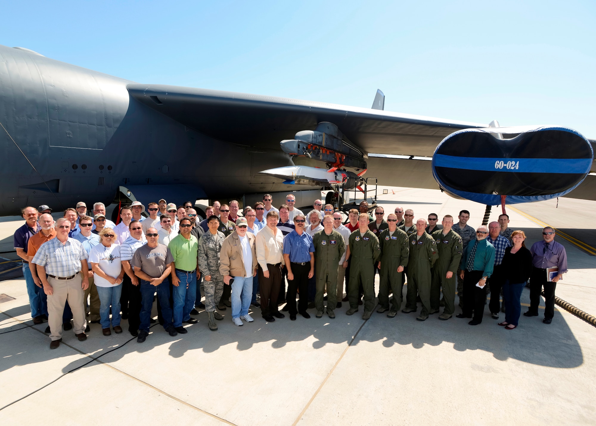 The test team gathered for a group photo before the fourth and final flight of the X-51A Waverider program. (U.S. Air Force Photo by Ethan Wagner)