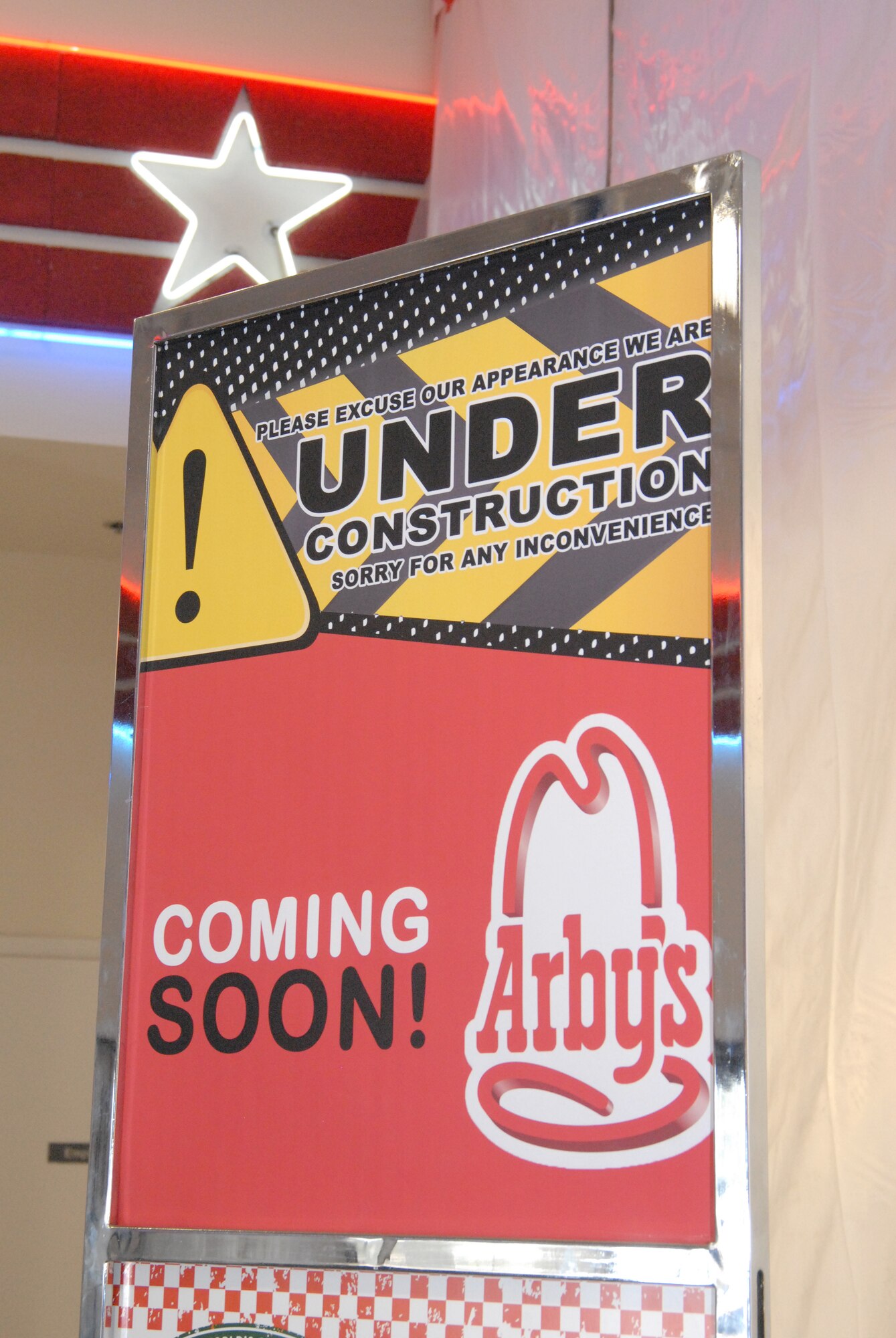 Arby's coming soon the Edwards Exchange food court. (U.S. Air Force photo by Kenji Thuloweit)