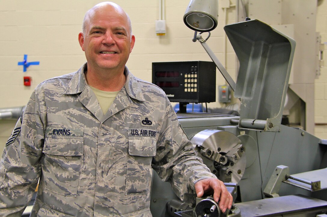 Master Sgt. Jimmie Evans last duty day was May 2.  Evans has been a member of the 932nd Maintenance Squadron for 19 years.  He has worked in sheet metal, the paint shop and, most recently, the machine shop.  During his time at the 932nd MXS, Evans has helped repair and paint numerous C-9A Nightengales used for aeromedical airlift.  As  the mission changed, he worked on  the  C9-C and C-40C aircraft used for executive airllift.  Evans has served a combined 32 years of active and reserve duty.   He has accepted a civilian position in Florida. (U.S. Air Force photo/Tech. Sgt. Dan Oliver)