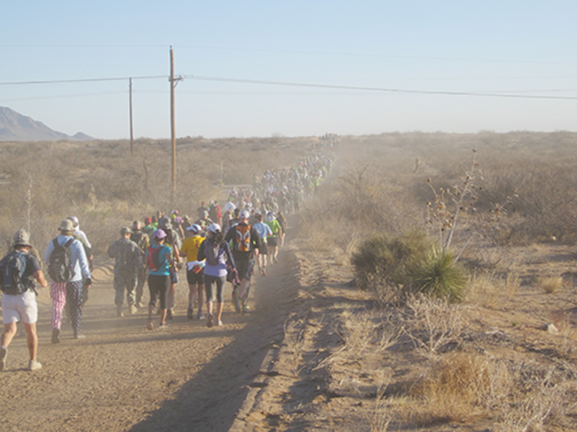 Nearly 6,000 participants take part in the 24th Annual Bataan Memorial Death March, sponsored and organized by the White Sands Missile Range, the Veterans of Foreign Wars, Army Morale Welfare & Recreation and countless sponsors and volunteers to honor the march’s survivors. (Air Force photos courtesy of Tech. Sgt. Tracey Piel)