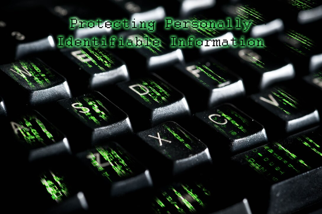 The Air Force privacy program, AFI 33-332, “Air Force Privacy Act Program,” prohibits emailing or transferring any personally identifiable information from .mil and .com networks. With an individual’s personal information, identity thieves can obtain employment, government and health benefits, people’s cash or credit and commit crimes in someone else’s name. Unauthorized disclosure or misuse of personal information may result in criminal and/or civil penalties. Airmen can protect themselves by keeping their PINS and passwords for their accounts, credit and debit cards safe and regularly checking their bank statements. (U.S. Air Force photo by Airman 1st Class Zachary Hada/Released)