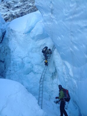 USAF 7 Summits Team implement Real-Time Risk Management in every aspect of their daily activities on Mt. Everest. (Photo courtesy of USAF 7 Summits Team)