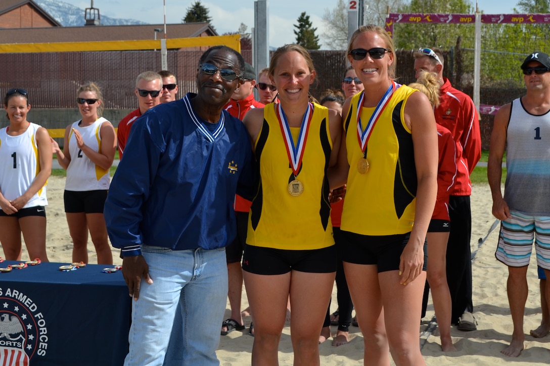 The Army women's No. 1 team -- Capt. Rachael Tax of Fort Bragg, N.C., and 1st Lt. Shara DeMarco of Camp Carroll, South Korea -- prevailed 21-12, 21-1, and 21-11, 21-13 in the "if necessary" match over the Navy No. 1 squad, Lt. j.g. Abbie Merkl of Camp Lejeune, N.C., and Lt. j.g. Jesselyn Lavalley of Charleston, S.C.