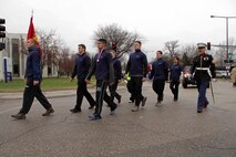 Recruiting Substation Woodbury's Sgt. Julio Gonzalez marches eight aspiring Marines in the Cinco de Mayo West Side St. Paul Parade May 4. For additional imagery from the event visit www.facebook.com/rstwincities.