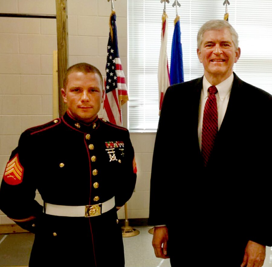Sgt. Ricky Fury, a canvassing recruiter for Recruiting Sub Station Leesburg and Congressman Daniel Webster paired up and spoke to the students of Eustis High School about being a leader and being successful in life, Apr. 30, 2013.