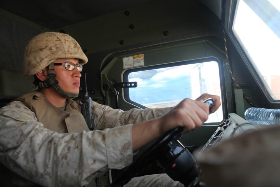 Marines successfully transported all their personnel and equipment from Cap Draa to Agadir, Morocco, April 20, 2013. Exercise African Lion is a U.S. Africa Command-scheduled, U.S. Marine Corps Forces Africa- led, joint multi-lateral exercise. The joint task force consisting of U.S. Marines, soldiers, sailors and airmen were able to conduct modified joint training for Exercise African Lion 13, demonstrating their ability to adapt to unpredicted circumstances, restore mission essential tasks, build interoperability and create friendships during the remaining days of the evolution. The logistics component will continue to exercise vigilant, safe and rapid retrograde of almost 1,200 personnel and 250 short-tons of vehicles and equipment while working with Moroccan partners and contractors to sustain the force and redeploy them back to their home stations in a timely and efficient manner. 