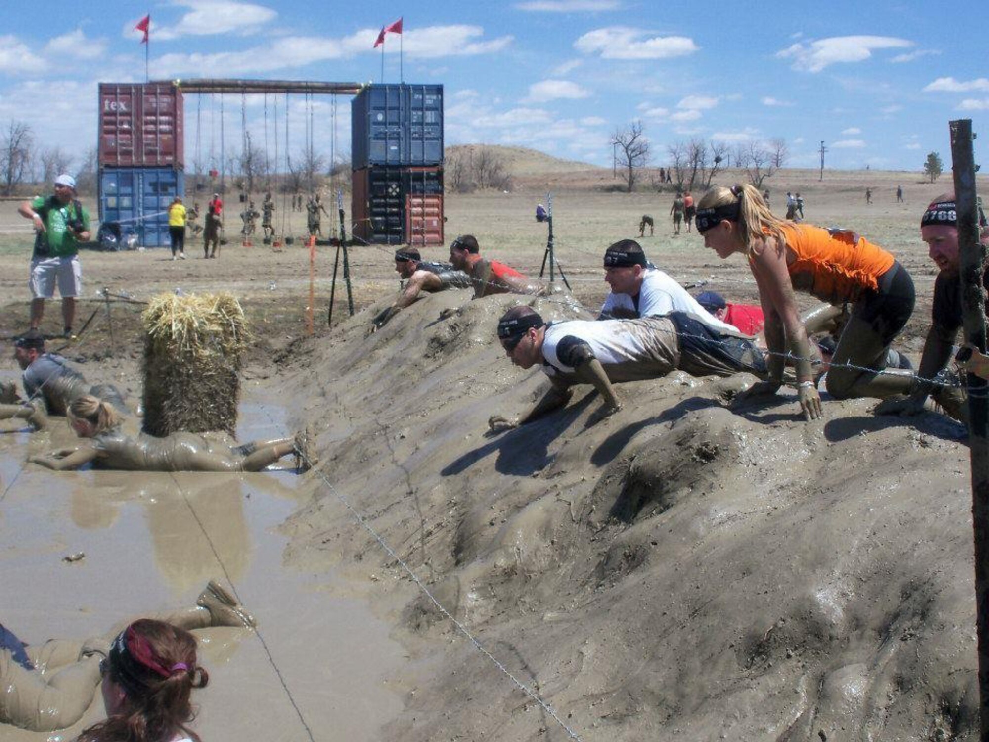Members of the Air Reserve Personnel Center Spartan Team continue on their course during competition at Fort Carson, May 4.  (U.S. Air Force photo/Phil Burrell)