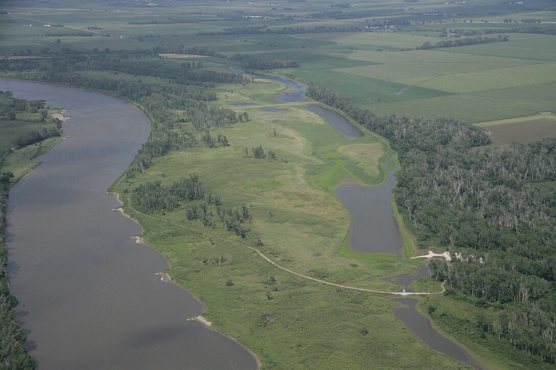An aerial view of the Louisville Bend MRRP site.