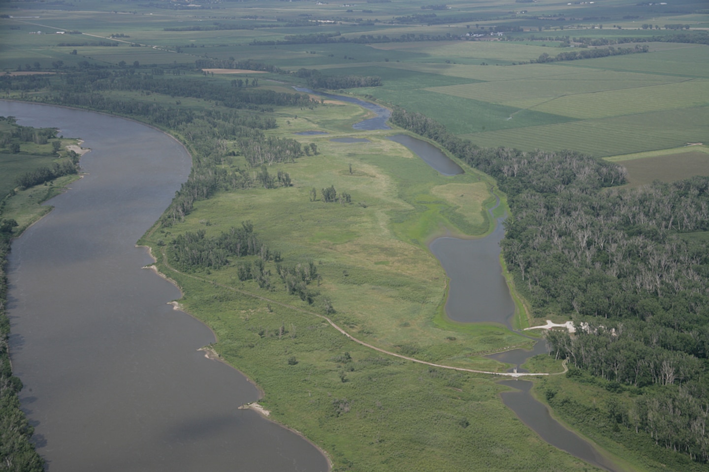 An aerial view of the Louisville Bend MRRP site.