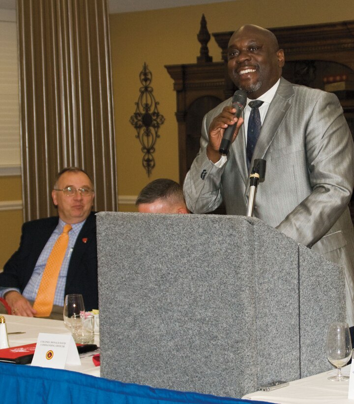 Victor L. Powell, presiding bishop, Rhema Word Cathedral, in Albany,?Ga., was the guest speaker at Marine Corps Logistics Base Albany’s National Day of Prayer Breakfast at the Town and Country Restaurant’s Grand Ballroom, here, May 2.