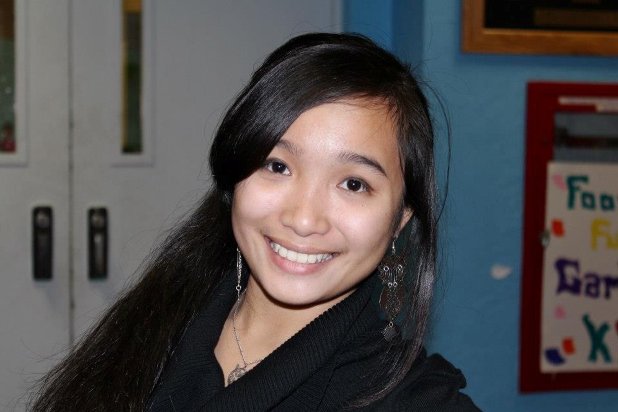 Tasha Duong poses for a photo at the Tyndall Youth Center. She is the daughter of Maj. Tam Duong, 325th Medical Support Squadron Diagnostics and Therapeutic Flight commander, and Truc Duong, 325th Comptroller Squadron Air Force Audit Agency auditor. The Boys and Girls Clubs of America selected Ms. Duong as the Florida Military Youth of the Year. (U.S. Air Force courtesy photo)