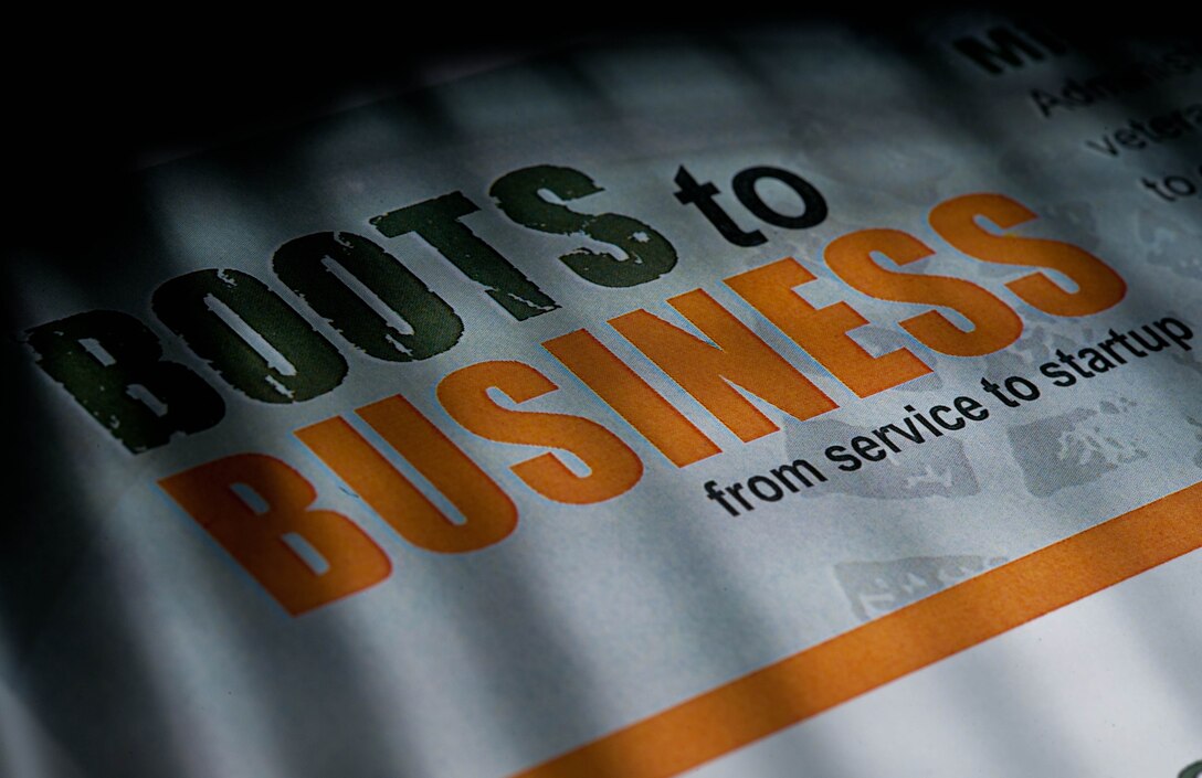 “Boots to Business”, a multi-phased pilot program launched in the spring of 2012 by the U.S. Small Business Administration, helps to introduce transitioning servicemembers to the fundamentals of small business ownership. The SBA aims to ultimately provide entrepreneurship awareness and opt-in training nationwide to the 250,000 servicemembers from all branches of the military that enter the civilian work force each year. (U.S. Air Force photo by Airman 1st Class Zachary Hada/Released)