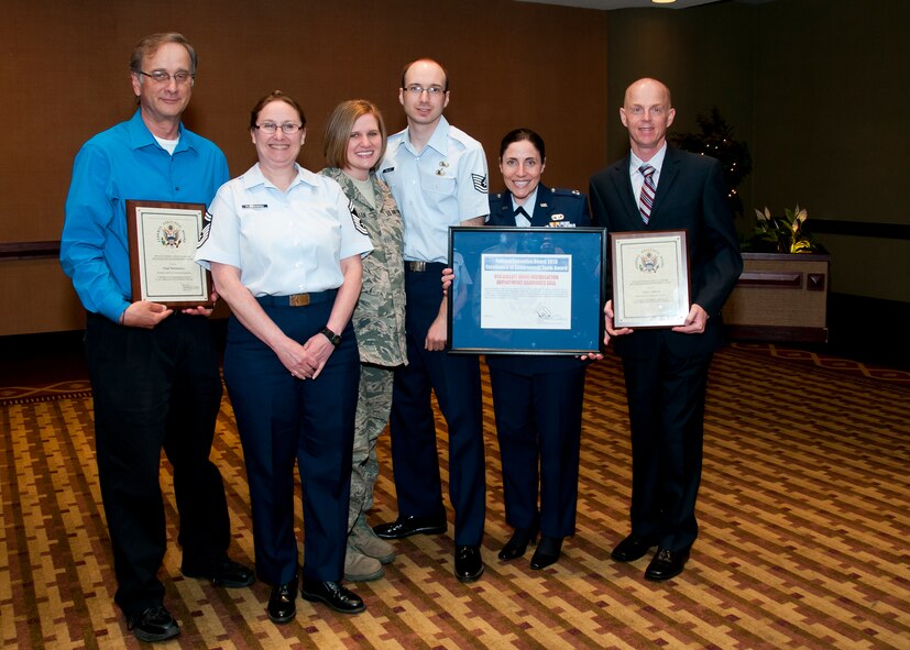 Members of the 914th Logistics Readiness Squadron selected as winners of the 2013 Award for Excellence in Government by the Buffalo Federal Executive Board Excellence in Government Selections Board, May 8, 2013, Buffalo, N.Y. The Buffalo Federal Executive Board Excellence in Government luncheon celebrating excellence in public service was held in the Buffalo convention center. (U.S. Air Force photo by Tech. Sgt. Joseph McKee)