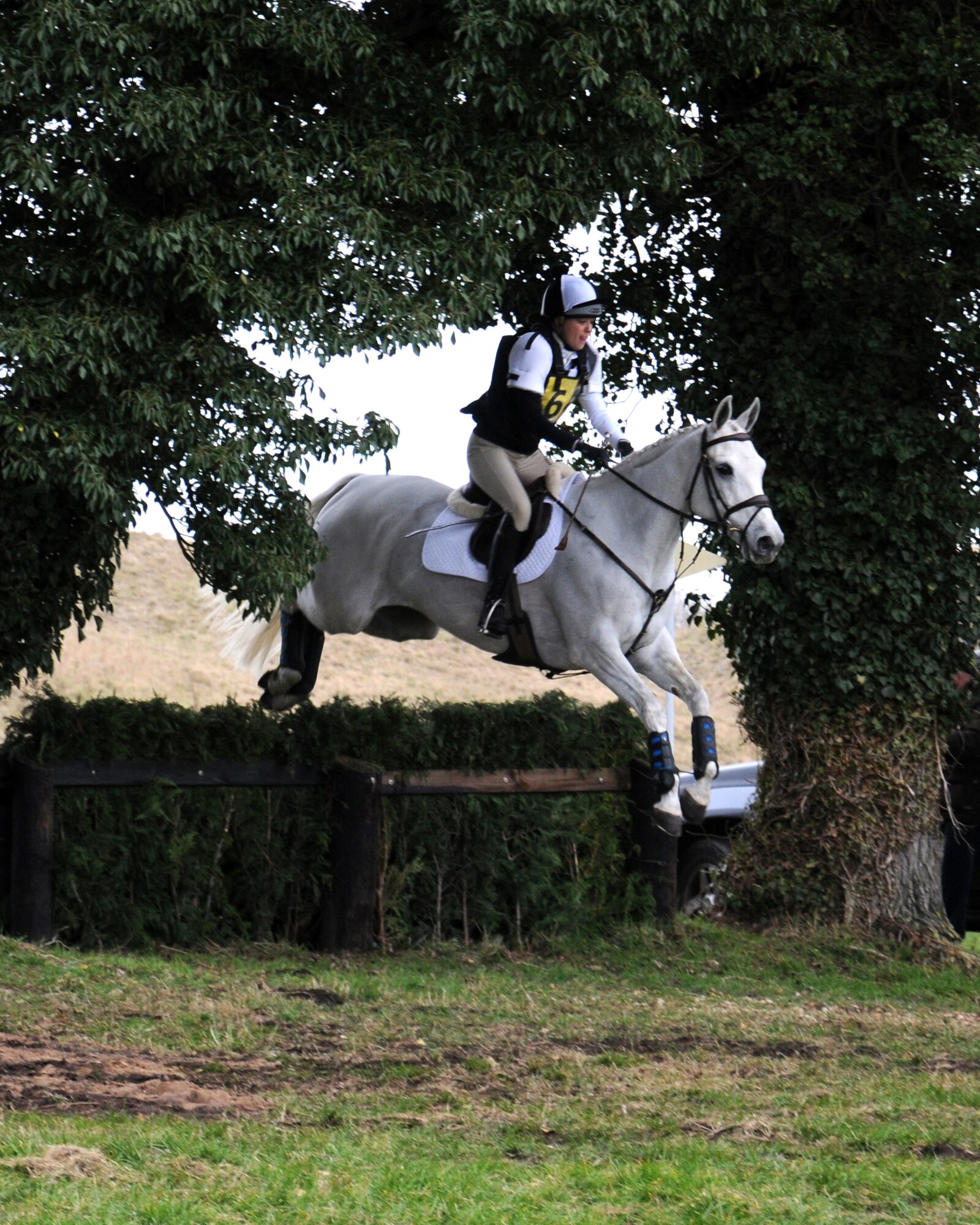 A rider takes part in a cross-country event at Soham Pony Club grounds. During rallies, riders practice the fences in preparation for cross-county and one-day events. Many equine enthusiasts would agree that eventing asks the most from the horse. These athletes need to be elegant and graceful in the dressage, bold and fast in the cross-country and then precise and controlled in the delicate show jumping stage. (Courtesy photo by Gina Randall)