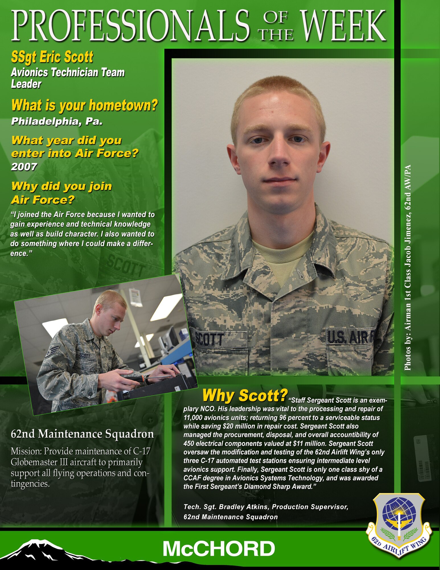 Staff Sgt. Eric Scott (U.S. Air Force graphic/Adamarie Lewis-Page)