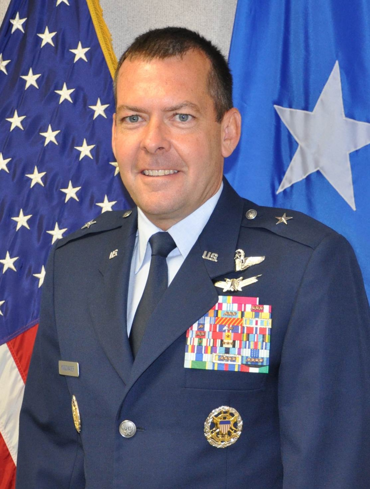 Official photo for Brig. Gen. Scott A. Kindsvater, who is currently stationed in Islamabad, Pakistan as the deputy chief, support/security assistance, Office of Defense Representative-Pakistan, U.S. Central Command.  Kindsvater has been named to replace Brig. Gen. Michael Fantini as 82nd Training Wing commander in September, 2013. (U.S. Air Force photo)