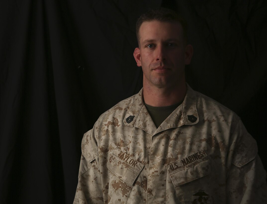 GySgt. Chris Taylor witnessed the reality of war while serving in Husaybah, Iraq in 2004. Today, Taylor remembers the lessons he learned as a young Marine and teaches them to his Marines at 2nd Radio Battalion.  (Photo by Sgt. Bobby J. Yarbrough)