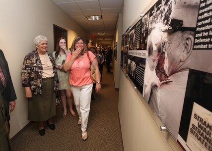 The Marine Corps Information Operations Center (MCIOC) dedicates it's new building, Walt Hall, to General Lewis W. Walt on  April 19, 2013 at Marine Corps Base Quantico, Quantico, Va. Gen. Walt was designated in 1968 as the first four-star Assistant Commandant of the Marine Corps and is recognized as a pioneer in Marine Corps information operations. (Official U.S. Marine Corps photo by Sgt. Kristofer Atkinson/Released)