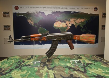 The Marine Corps Information Operations Center (MCIOC) dedicates it's new building, Walt Hall, to General Lewis W. Walt on  April 19, 2013 at Marine Corps Base Quantico, Quantico, Va. Gen. Walt was designated in 1968 as the first four-star Assistant Commandant of the Marine Corps and is recognized as a pioneer in Marine Corps information operations. (Official U.S. Marine Corps photo by Sgt. Kristofer Atkinson/Released)