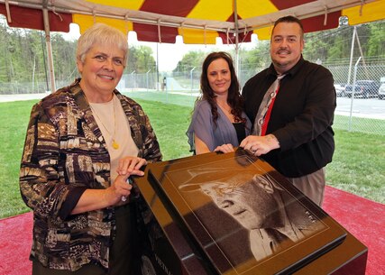 The Marine Corps Information Operations Center (MCIOC) dedicates it's new building, Walt Hall, to General Lewis W. Walt on  April 19, 2013 at Marine Corps Base Quantico, Quantico, Va. Gen. Walt was designated in 1968 as the first four-star Assistant Commandant of the Marine Corps and is recognized as a pioneer in Marine Corps information operations. (Official U.S. Marine Corps photo by Sgt. Kristofer Atkinson/Not released)