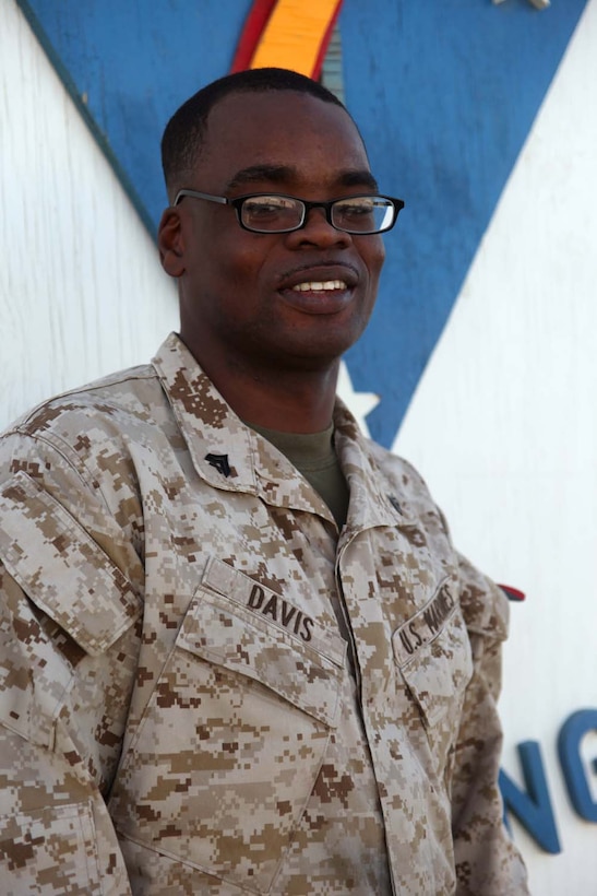 Corporal Damian Davis, an embarkation specialist with Regimental Combat Team 7, is responsible for the movement of personnel, cargo, vehicles and utilities for units supported by RCT-7. Davis, a 34-year-old native of Richmond, Va., is on his second yearlong deployment in his four years in the Marine Corps.
"By the end of next month, I'll be an honorary citizen of Helmand province," Davis joked.
The last time Davis deployed was with RCT-7 in October 2009.