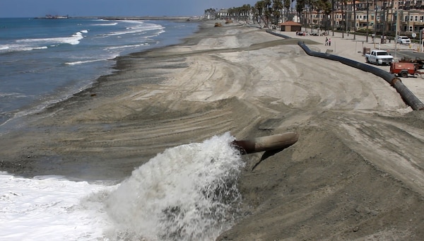 The dredging project deepened the federal channel north of Oceanside Pier and filled the beach adjacent to the pier with fresh, uncontaminated sand.