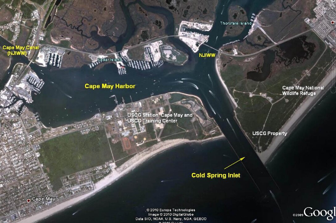 The Cold Spring Inlet maintenance project provides for a safe navigation channel for commercial and recreational fishing and U.S. Coast Guard use. 