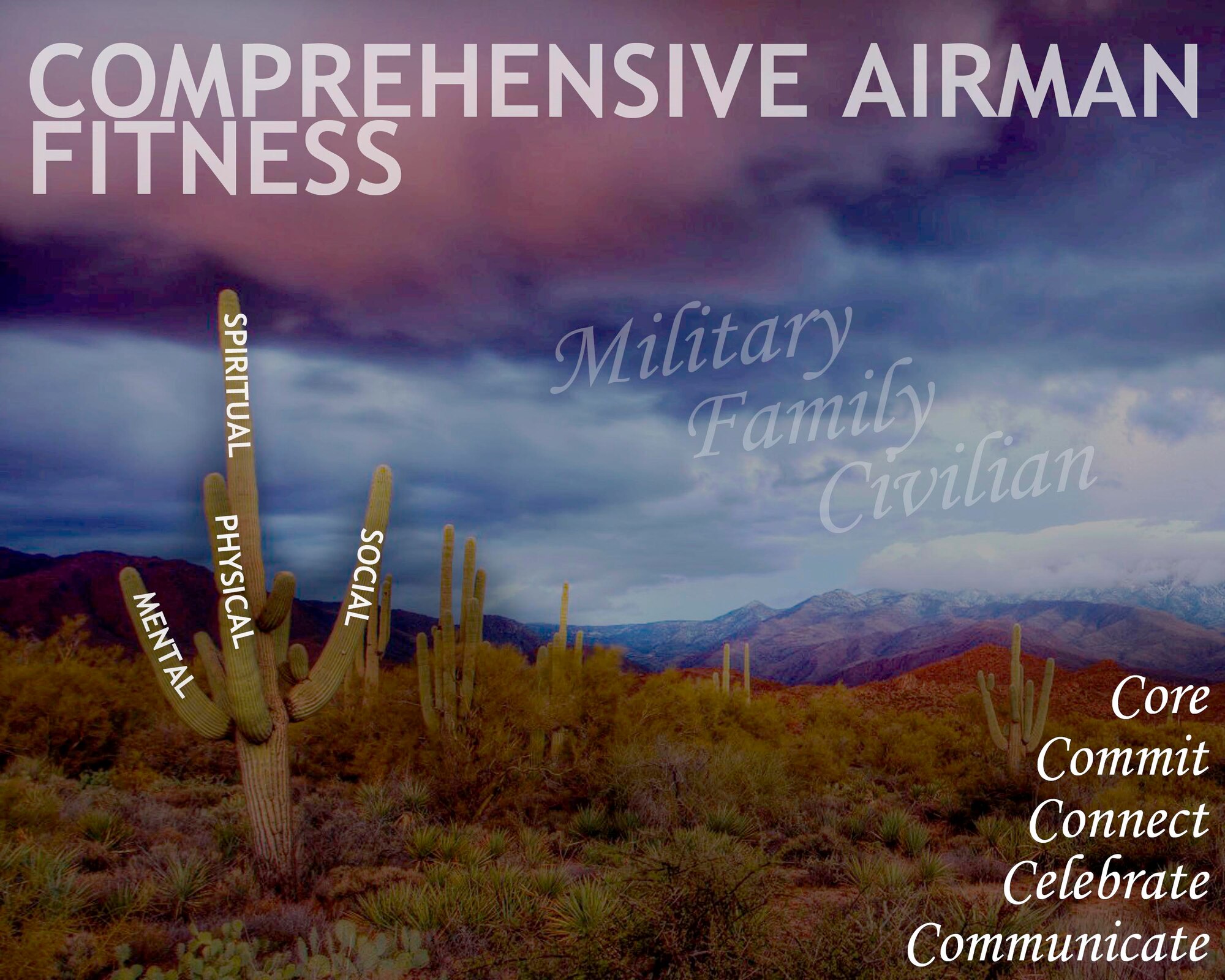CAF is comprised of four pillars: physical, social, spiritual and mental fitness.