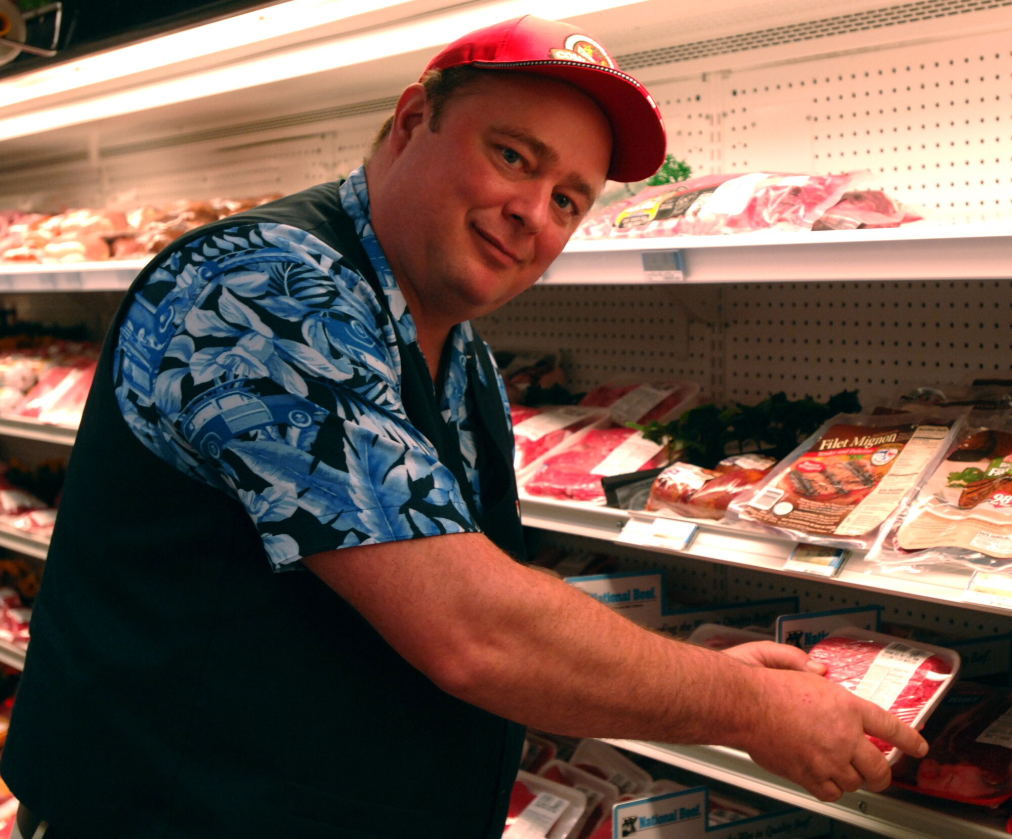 Todd Anderson, commissary meat department manager on Grand Forks Air Force Base, N.D., is the Warrior of the Week for the third week of May 2013. The Lincoln, Mich., native said he almost enlisted in the Air Force, but preferred to stay close to home. A year later, he took a job with the commissary at Wurtsmith Air Force Base (a decommissioned base in Michigan that closed in 1993) as a meat cutter. He left when the base was closed, and has been at Grand Forks ever since. (U.S. Air Force photo/Staff Sgt. Susan L. Davis)