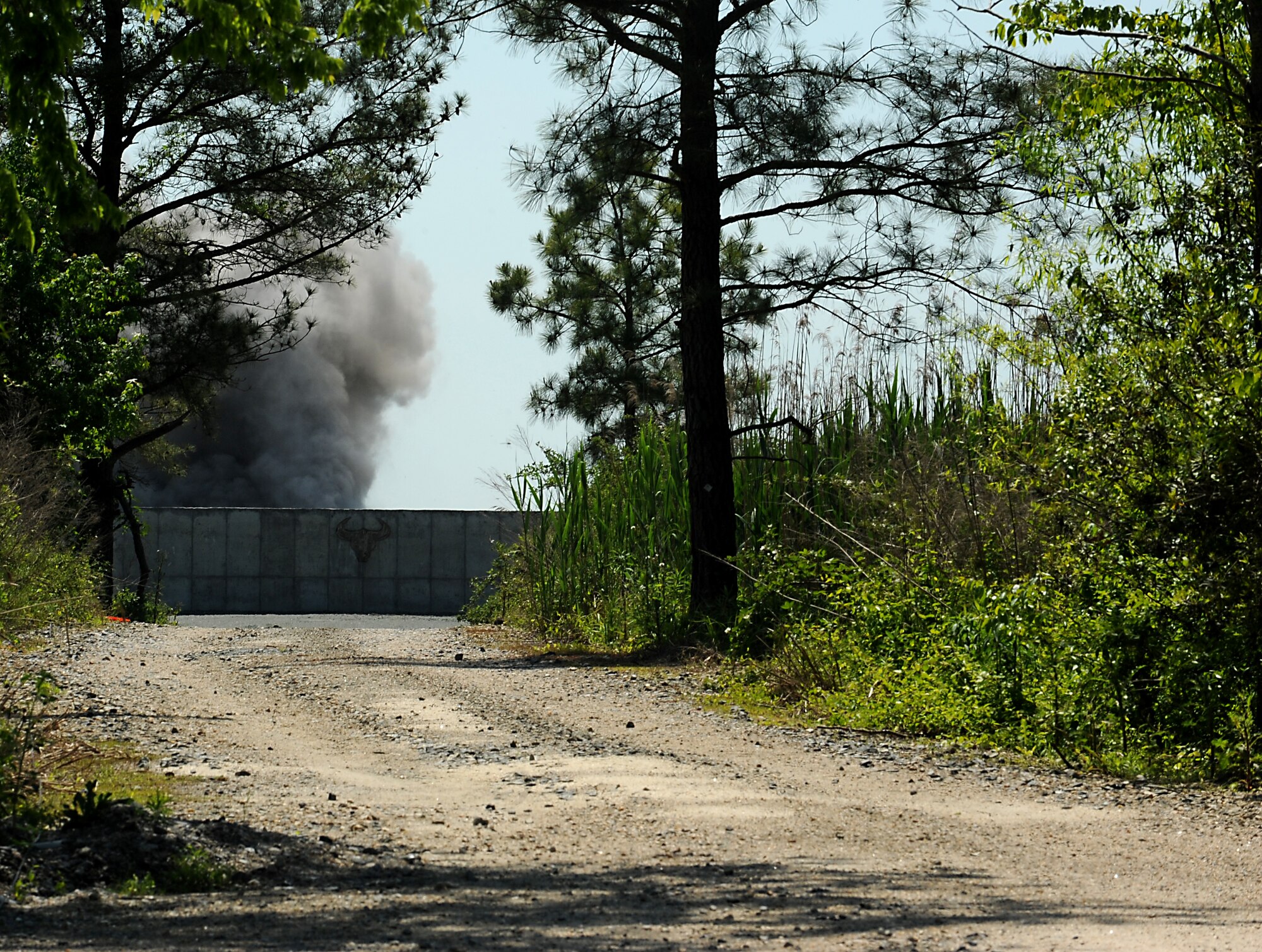 The new Langley Air Force Base Va., explosive ordnance disposal range provides technicians with a variety of training scenarios. As operations tempo remains high for EOD technicians, maximizing training opportunities remains critical for EOD teams. (U.S. Air Force photo by Airman 1st Class Kimberly Nagle/Released)
