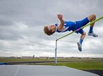 Christian Eidenschink practices the high jump in preparation of the state finals at the Joint Base San Antonio-Randolph High School May 8, 2013. (U.S. Air Force photo by Joshua Rodriguez) (released)