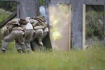 Combat engineers with Marine Wing Support Squadron 272 took to the field to refresh the Marines’ proficiency with different tactics used to breach concrete walls and doors as wells as different methods to use explosives, May 7. The Marines are stationed aboard Marine Corps Air Station New River but they strive to maintain proficiency on the entire military occupational specialty mission-essential task list.