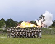 Combat engineers with Marine Wing Support Squadron 272 took to the field to refresh the Marines’ proficiency with different tactics used to breach concrete walls and doors as wells as different methods to use explosives, May 7. The Marines are stationed aboard Marine Corps Air Station New River but they strive to maintain proficiency on the entire military occupational specialty mission-essential task list.