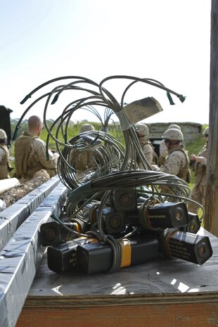 Combat engineers with Marine Wing Support Squadron 272 took to the field to refresh the Marines’ proficiency with different tactics used to breach concrete walls and doors as wells as different methods to use explosives, May 7. The Marines are stationed aboard Marine Corps Air Station New River but they strive to maintain proficiency on the entire military occupational specialty mission-essential task list.