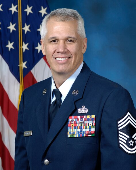 HANSCOM AIR FORCE BASE, Mass. – Chief Master Sgt. Mitchell “Bull” Balutski, 66th Air Base Group superintendent and Hanscom Air Force Base Senior Enlisted Advisor. 