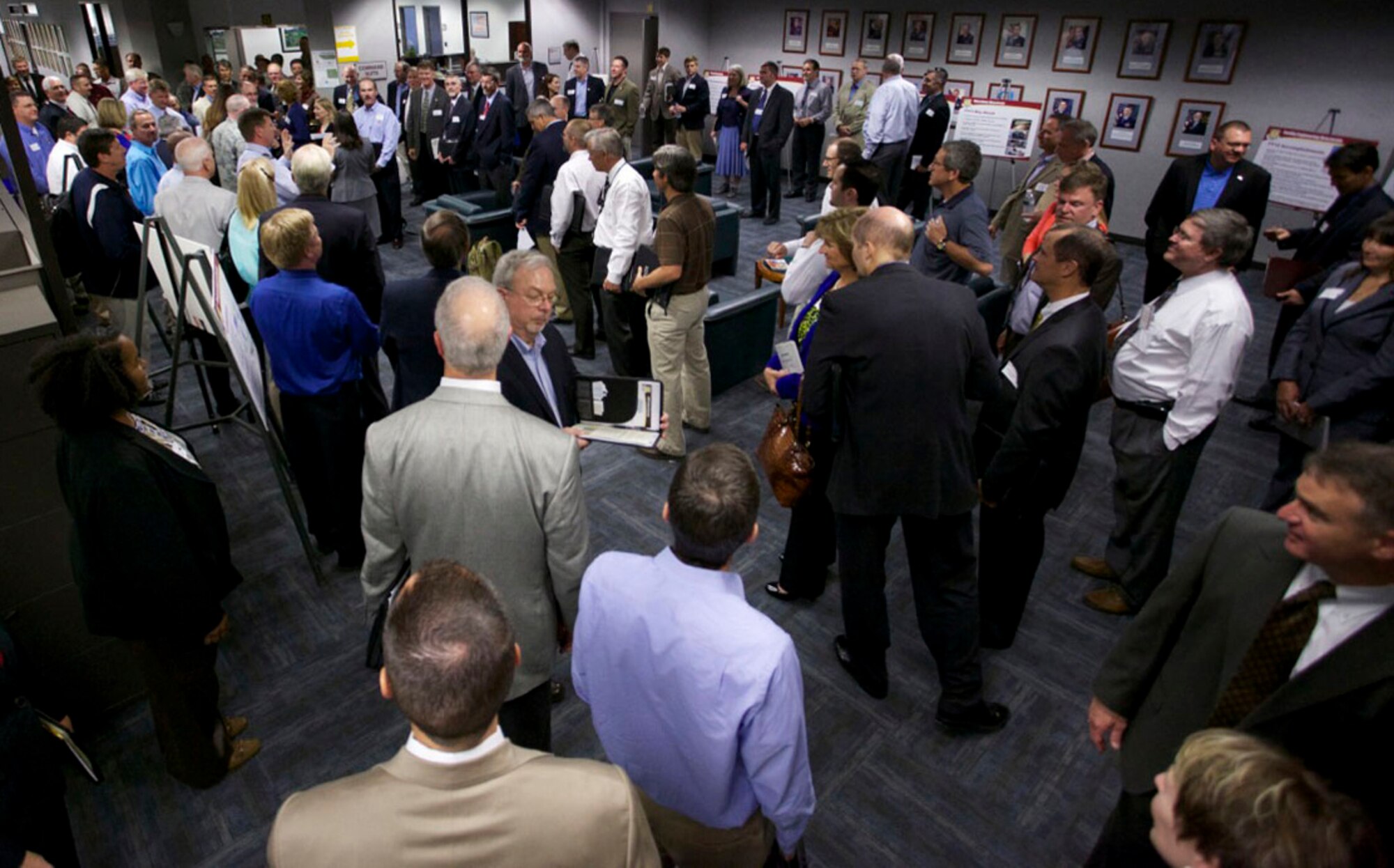 One hundred and ten representatives from 75 companies attended the Air Force Civil Engineer Center’s Industry Day Forum held at the center’s Tyndall Air Force Base, Fla., location on May 7, 2013. The event gave military and industry leaders a chance to discuss public-private collaboration opportunities to help meet the Air Force’s civil engineering needs. (U.S. Air Force photo/Eddie Green)