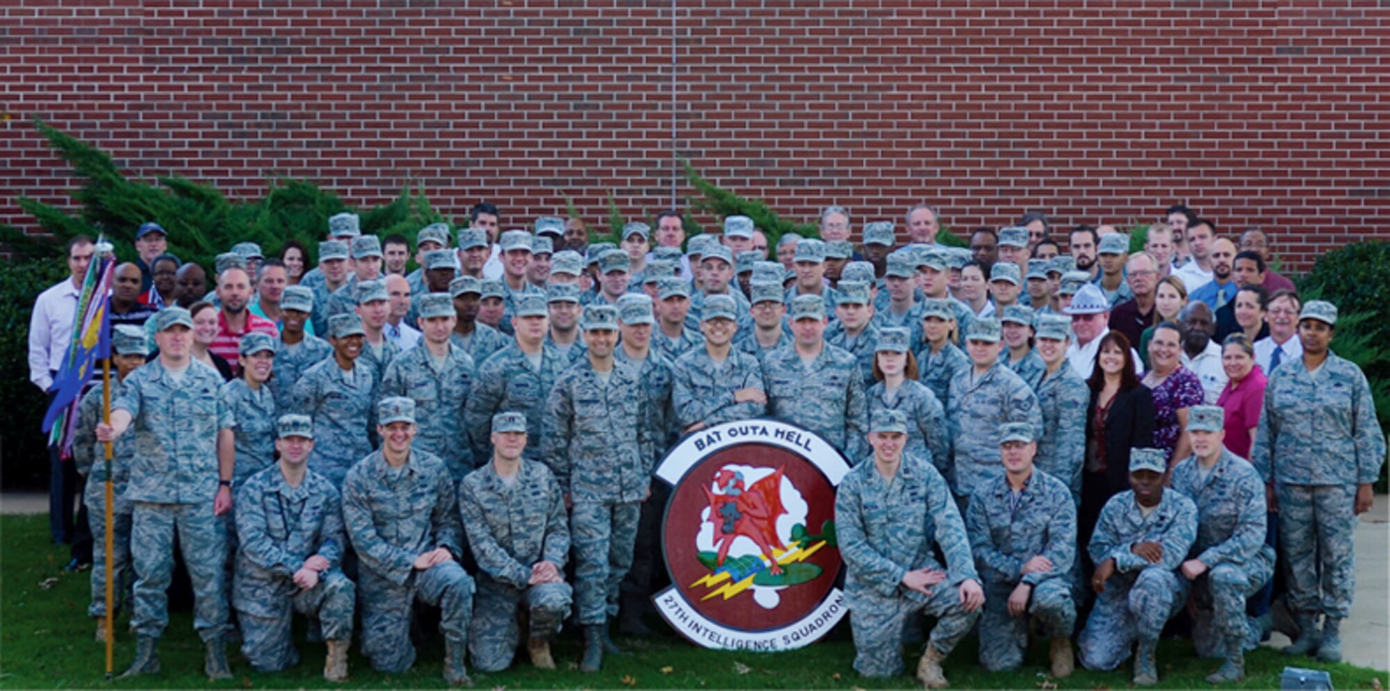 The 27th Intelligence Squadron recently earned the Lt. Gen. Harold W. Grant Information Dominance award, demonstrating itself as the best small communications and information unit in the U.S. Air Force. This award recognizes large and small cyberspace and information dominance squadrons for sustained superior performance and professional excellence while managing core cyberspace and information dominance functions, and for contributions that most improved Air Force Department of Defense operations and missions. (U.S. Air Force courtesy photo/Released)