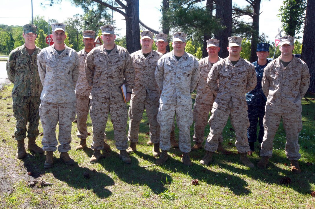 Cherry Point Active-Duty Fund Drive in support of the Navy-Marine Corps Relief Society representatives gather for one last meeting May 8. 