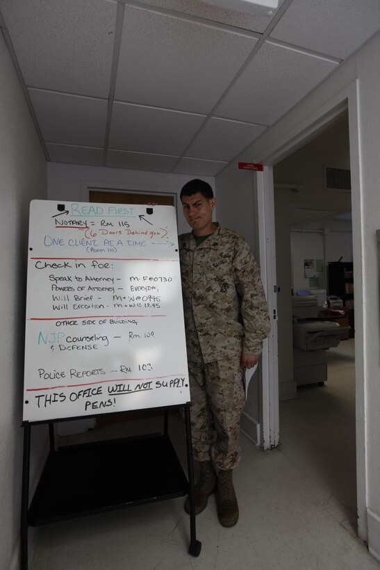 Sgt. Daniel Rhodes is a legal services specialist with the Cherry Point legal services support team.


