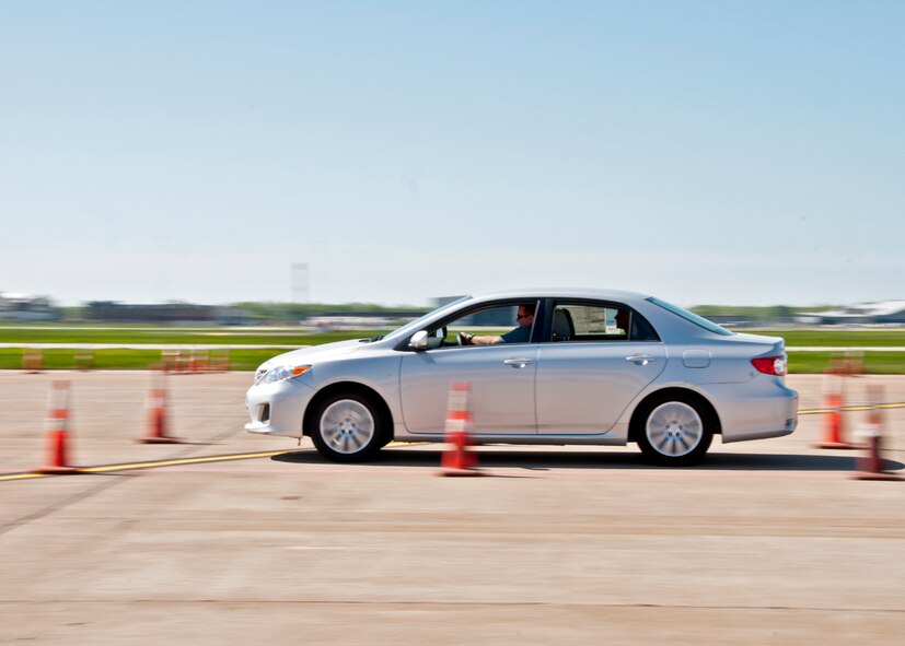 Students from area schools learn of the dangers of driving while impaired during the Niagara Regional Traffic Safety Program, May 16, 2012, Niagara Falls, NY. Guest speakers and demonstrations are planned for the duration of The Niagara Regional Traffic Safety Program which runs from May 15 to May 28 at the Niagara Falls Air Reserve Station. (U.S. Air Force photo by Tech. Sgt. Joseph McKee)