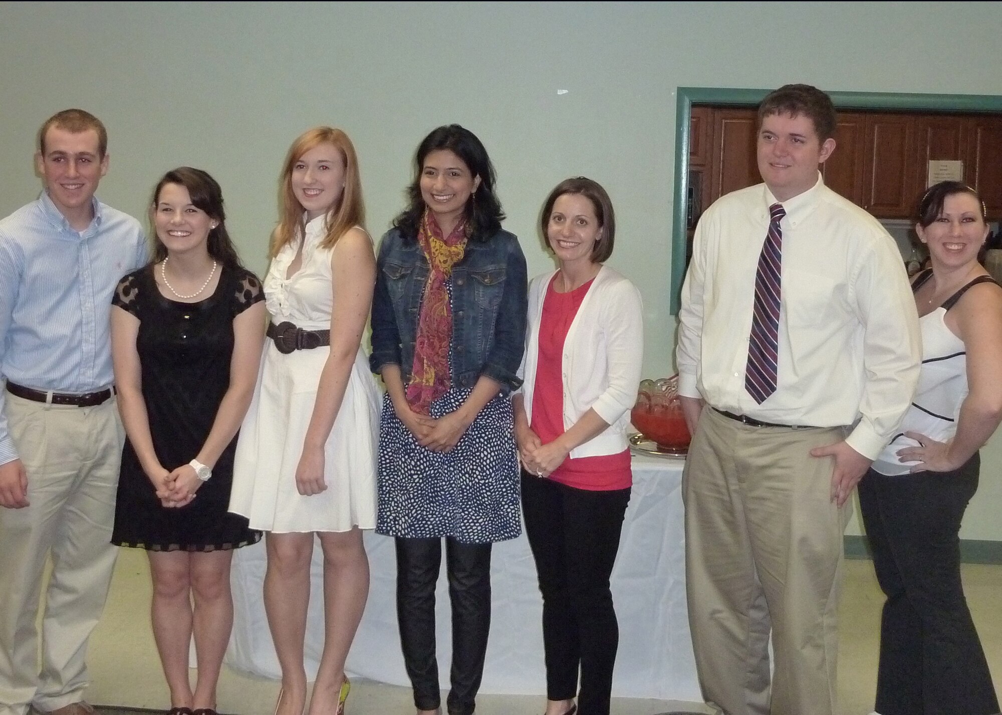 Moody military family members gather for a photo after collectively receiving $15,000 in scholarships from the Moody Spouses’ Club at Moody Air Force Base, Ga., May 5, 2013. Recipients of the scholarships were chosen based on their leadership ability, scholastic achievement and involvement in the community. (Courtesy photo)
