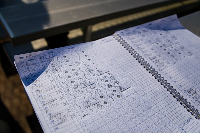 Opening Day for the Intramural Softball Season began May 14, 2013, at Joint Base Charleston – Air Base, S.C. The 437th Aircraft Maintenance Squadron team defeated the 628th Security Forces Squadron 15 – 7 in the season opener. Home teams are responsible for ensuring scorebooks are put in press boxes and scoreboards and ball field lights are turned off immediately after the end of the last scheduled game on the evening. (U.S. Air Force photo/Senior Airman George Goslin)