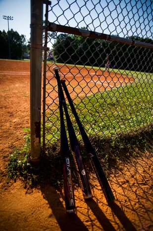Opening Day for the Intramural Softball Season began May 14, 2013, at Joint Base Charleston – Air Base, S.C. The 437th Aircraft Maintenance Squadron team defeated the 628th Security Forces Squadron 15 – 7 in the season opener. All games are played and administered under the 2013 National Softball Association rules. (U.S. Air Force photo/Senior Airman George Goslin)