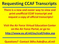 CCAF Transcript announcment